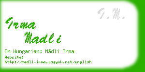irma madli business card