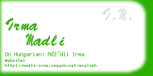 irma madli business card